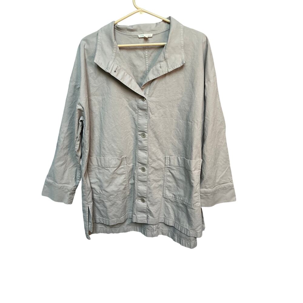 Eileen Fisher XL Button Down Shirt Jacket - Versatile & Stylish